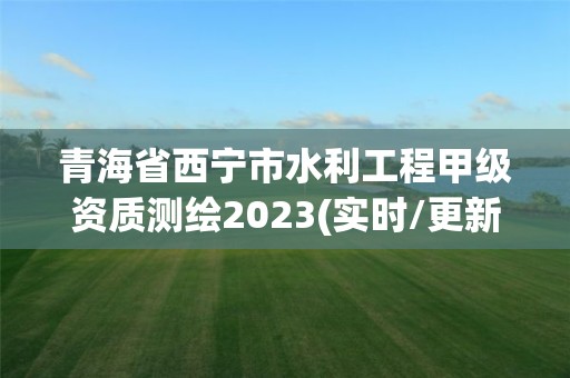 青海省西寧市水利工程甲級資質測繪2023(實時/更新中)