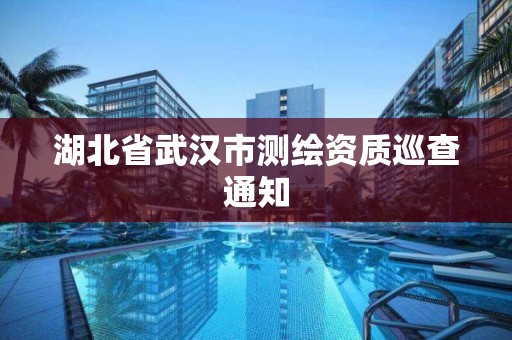 湖北省武漢市測繪資質(zhì)巡查通知