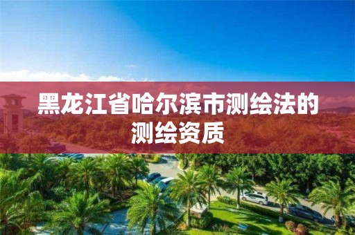 黑龍江省哈爾濱市測繪法的測繪資質