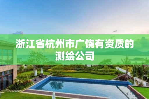 浙江省杭州市廣饒有資質的測繪公司