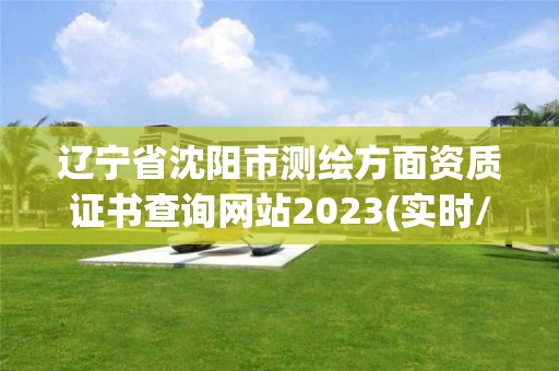 遼寧省沈陽市測繪方面資質證書查詢網站2023(實時/更新中)