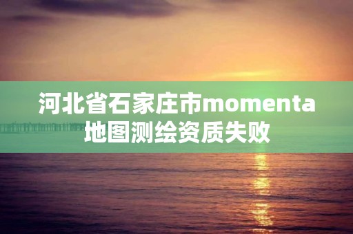 河北省石家莊市momenta地圖測繪資質失敗