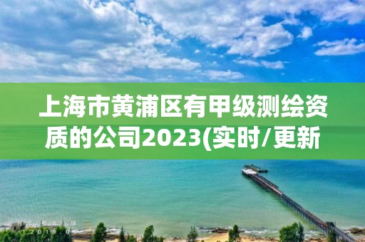 上海市黃浦區有甲級測繪資質的公司2023(實時/更新中)