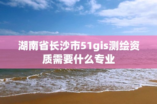 湖南省長沙市51gis測繪資質需要什么專業