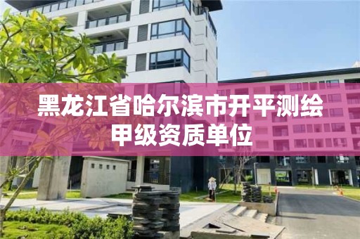 黑龍江省哈爾濱市開平測繪甲級資質(zhì)單位