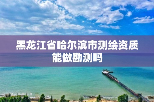 黑龍江省哈爾濱市測繪資質能做勘測嗎