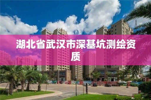 湖北省武漢市深基坑測繪資質(zhì)