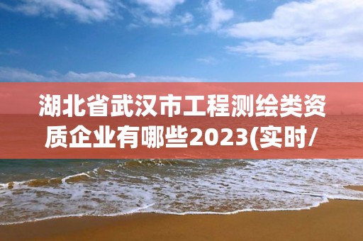 湖北省武漢市工程測繪類資質企業有哪些2023(實時/更新中)