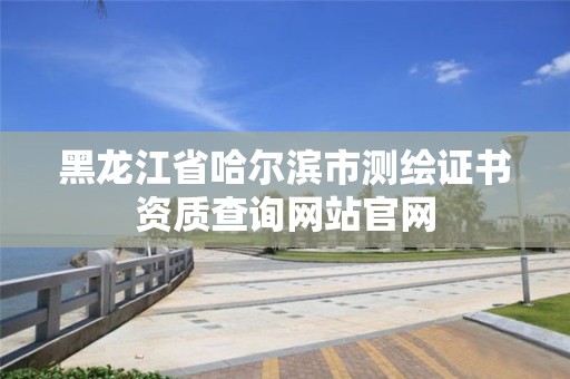 黑龍江省哈爾濱市測(cè)繪證書資質(zhì)查詢網(wǎng)站官網(wǎng)