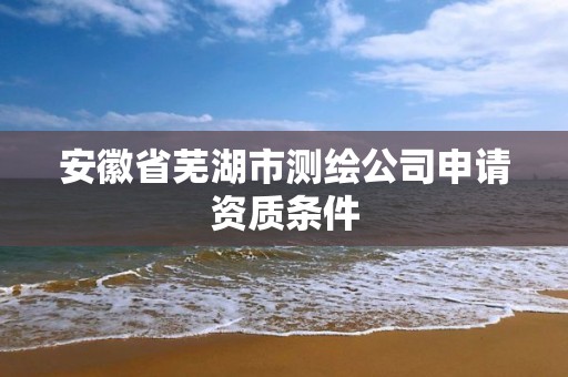 安徽省蕪湖市測繪公司申請資質條件