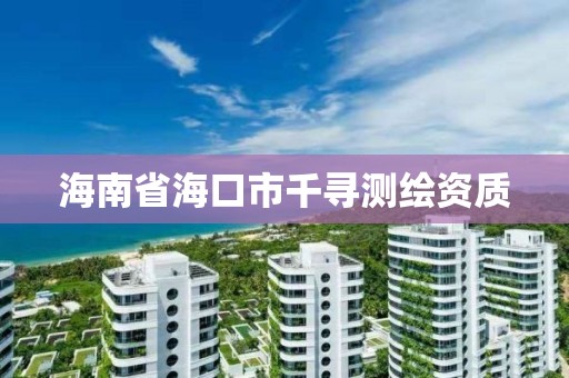 海南省海口市千尋測繪資質