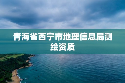 青海省西寧市地理信息局測繪資質