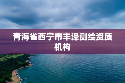 青海省西寧市豐澤測(cè)繪資質(zhì)機(jī)構(gòu)