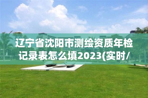 遼寧省沈陽市測繪資質年檢記錄表怎么填2023(實時/更新中)