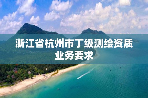 浙江省杭州市丁級測繪資質業務要求