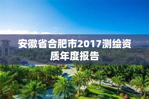 安徽省合肥市2017測繪資質年度報告