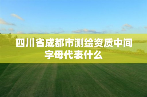 四川省成都市測繪資質中間字母代表什么