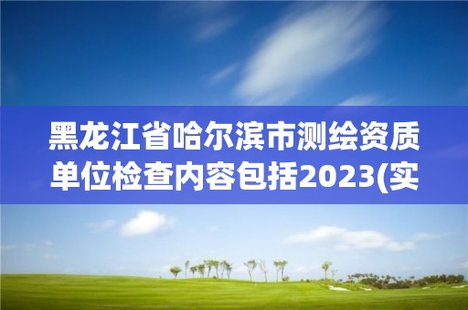 黑龍江省哈爾濱市測繪資質單位檢查內容包括2023(實時/更新中)