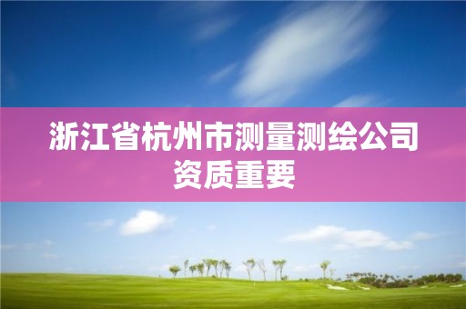 浙江省杭州市測量測繪公司資質重要