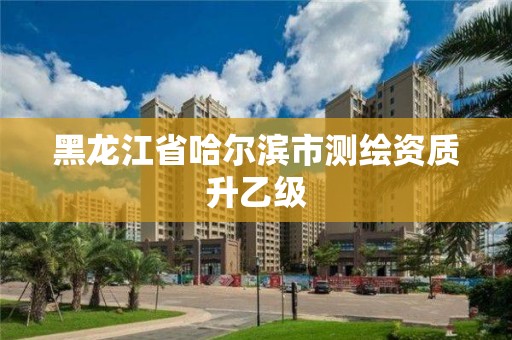 黑龍江省哈爾濱市測繪資質升乙級