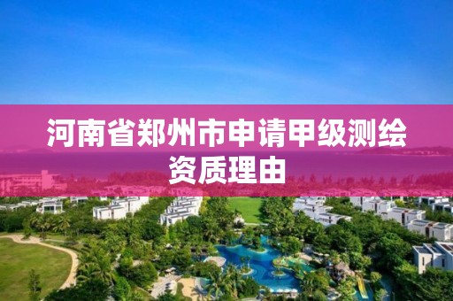 河南省鄭州市申請甲級測繪資質理由