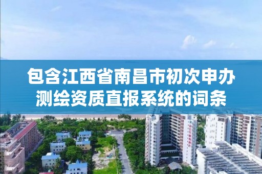 包含江西省南昌市初次申辦測繪資質直報系統的詞條