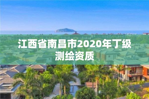 江西省南昌市2020年丁級測繪資質(zhì)