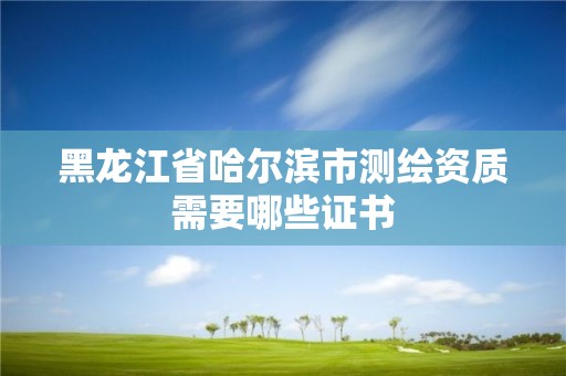 黑龍江省哈爾濱市測(cè)繪資質(zhì)需要哪些證書