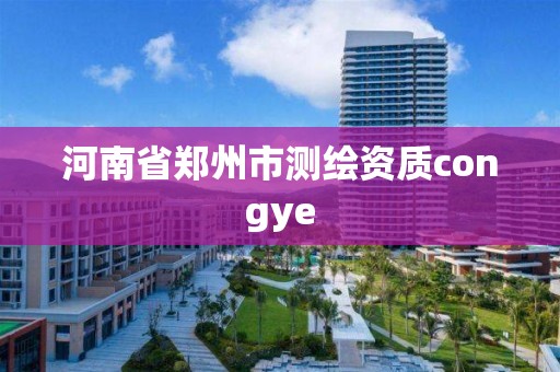 河南省鄭州市測繪資質congye