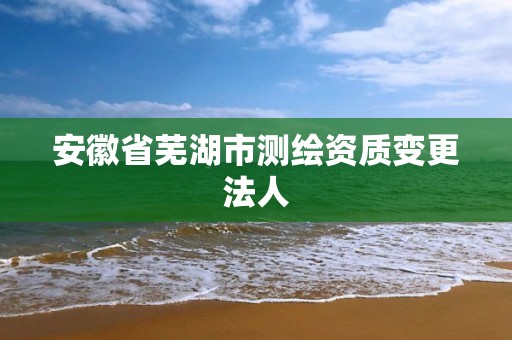 安徽省蕪湖市測繪資質變更法人