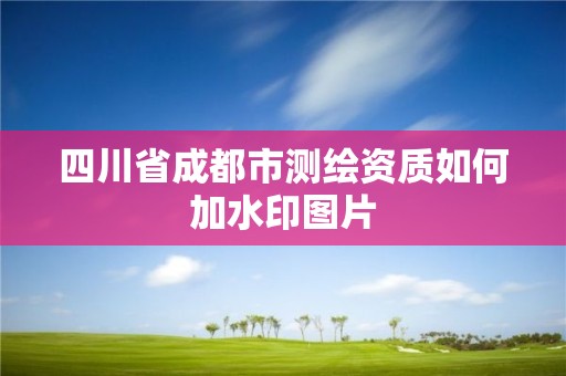 四川省成都市測繪資質如何加水印圖片