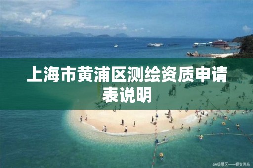 上海市黃浦區測繪資質申請表說明