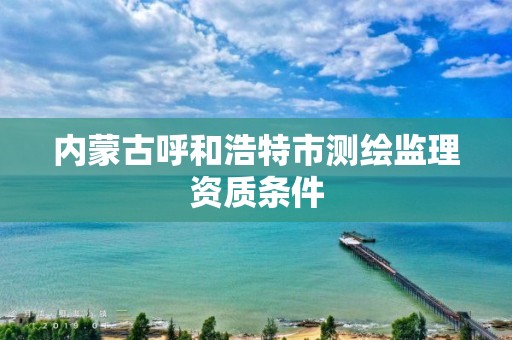 內蒙古呼和浩特市測繪監理資質條件