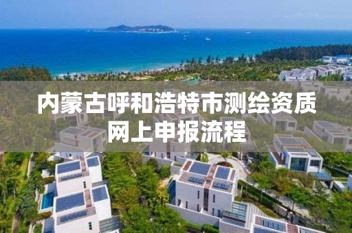 內蒙古呼和浩特市測繪資質網上申報流程