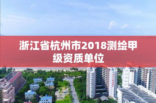 浙江省杭州市2018測繪甲級資質單位