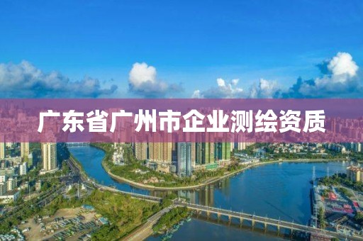 廣東省廣州市企業(yè)測(cè)繪資質(zhì)