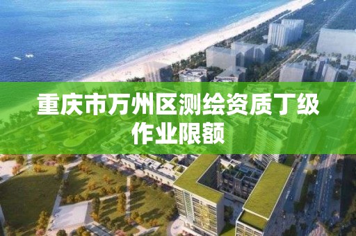 重慶市萬州區測繪資質丁級作業限額