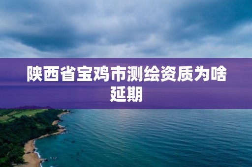 陜西省寶雞市測繪資質為啥延期