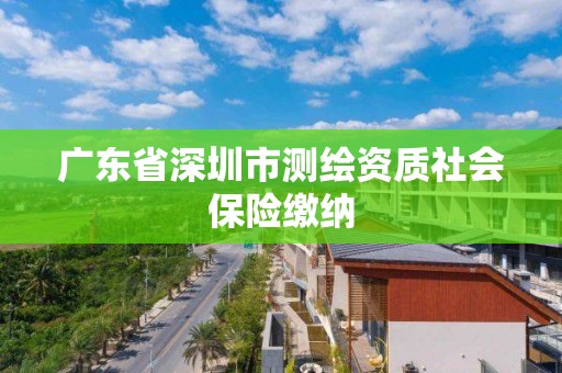 廣東省深圳市測繪資質(zhì)社會保險繳納