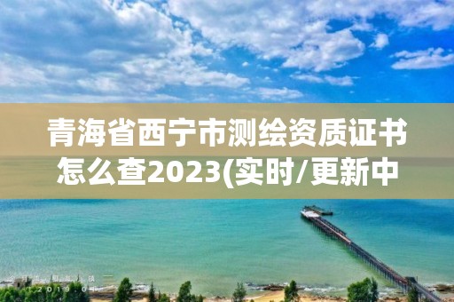 青海省西寧市測繪資質證書怎么查2023(實時/更新中)