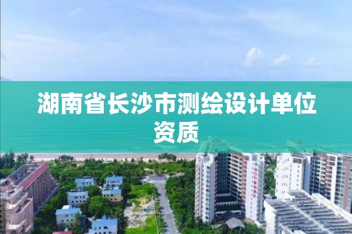 湖南省長沙市測繪設計單位資質