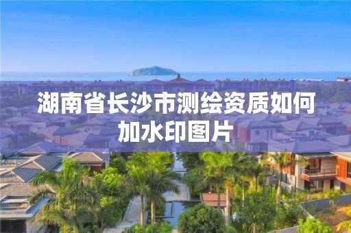 湖南省長沙市測繪資質(zhì)如何加水印圖片