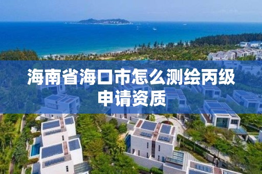 海南省海口市怎么測繪丙級申請資質