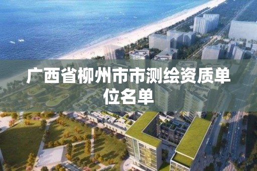 廣西省柳州市市測繪資質單位名單