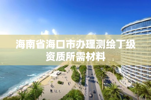 海南省海口市辦理測繪丁級資質所需材料