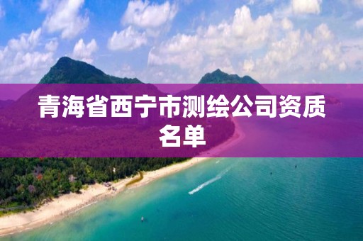 青海省西寧市測繪公司資質名單