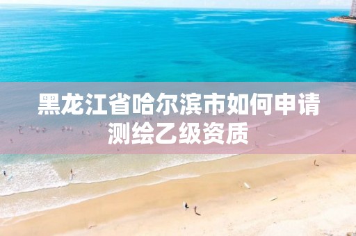 黑龍江省哈爾濱市如何申請測繪乙級資質