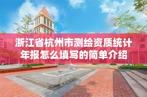 浙江省杭州市測繪資質統計年報怎么填寫的簡單介紹