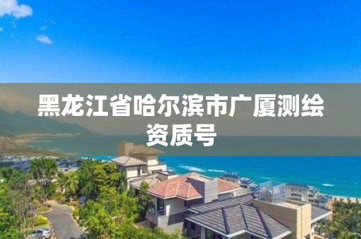 黑龍江省哈爾濱市廣廈測(cè)繪資質(zhì)號(hào)