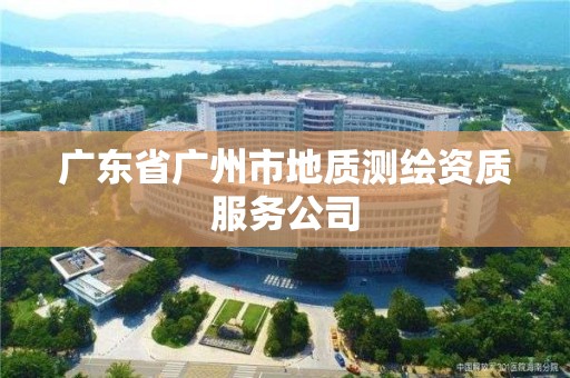 廣東省廣州市地質測繪資質服務公司